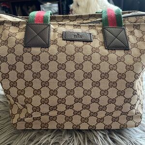 Gucci canvas tote bag